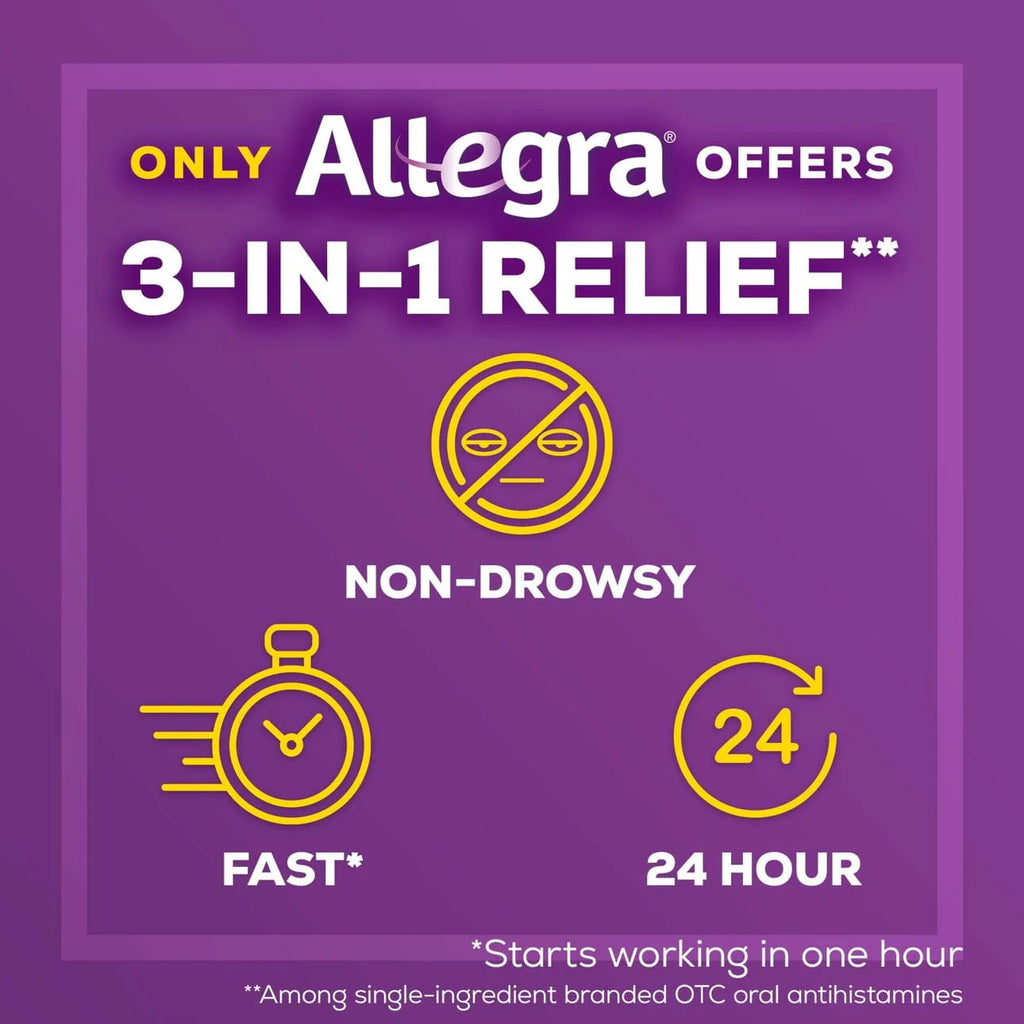 24 Hour Non-Drowsy Antihistamine Tablets, 180 mg, 30 Pills F2990