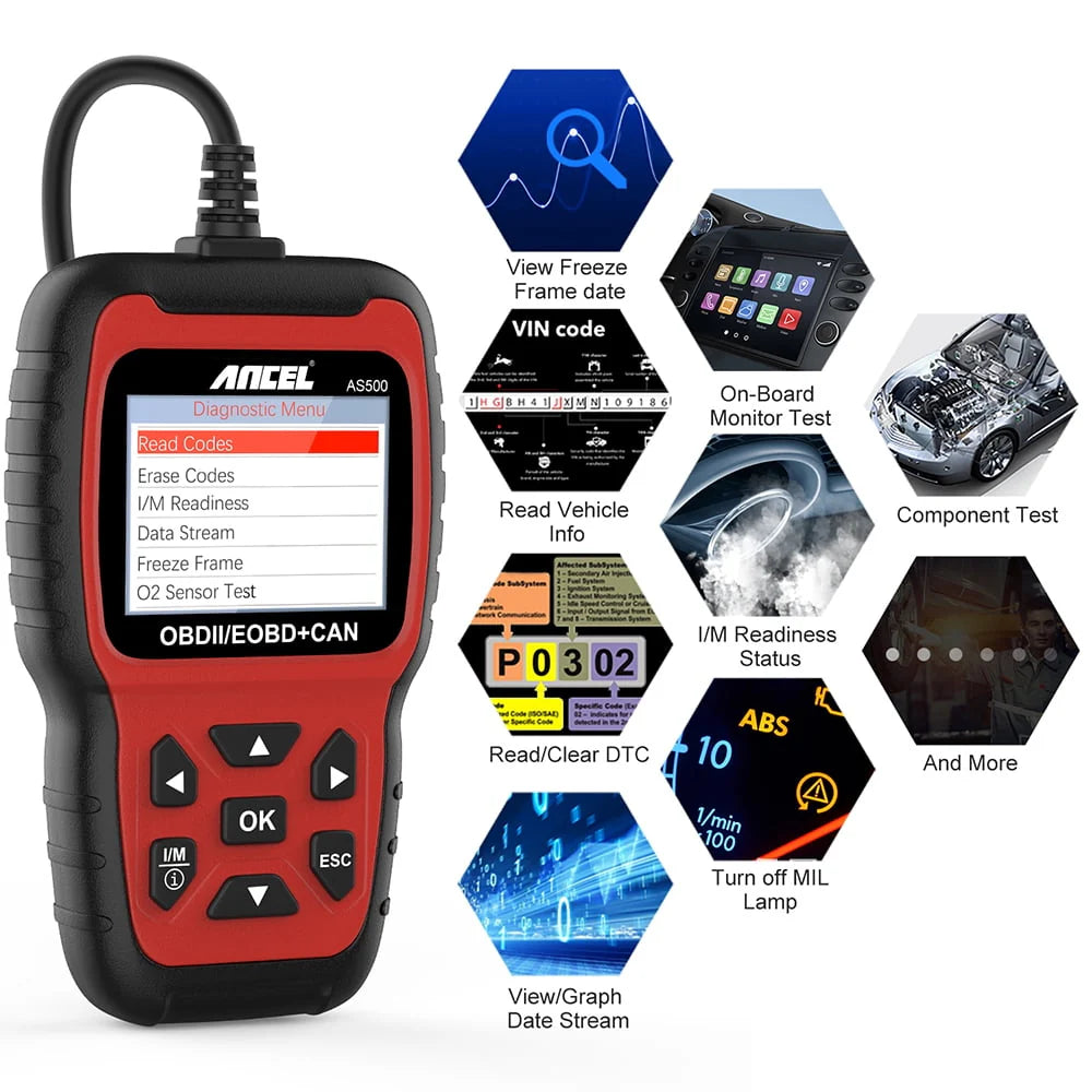 OBD2 Scanner Code Reader Car Diagnostic Tool E647105