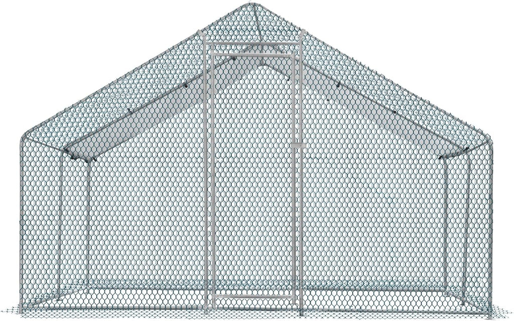 Large Metal Chicken Coop with Waterproof Cover E961