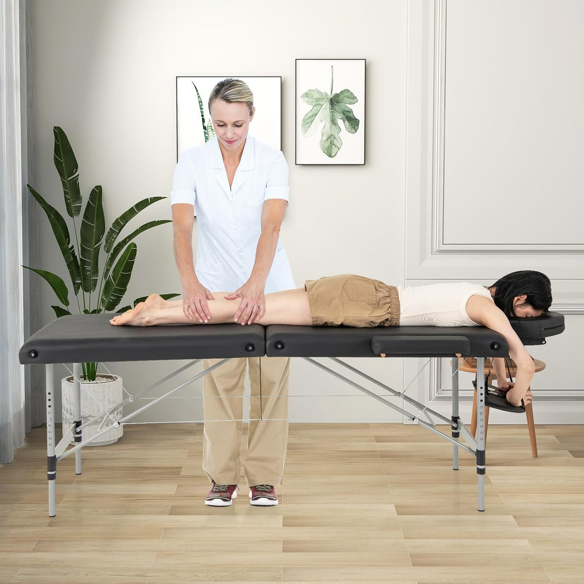 Black Portable Massage Table with Carrying Bag Q26093