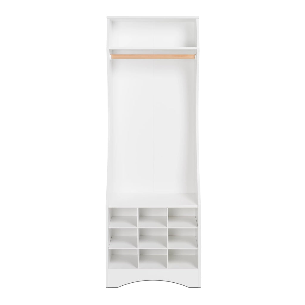 White Compact Wardrobe with Shoe Storage Z54829