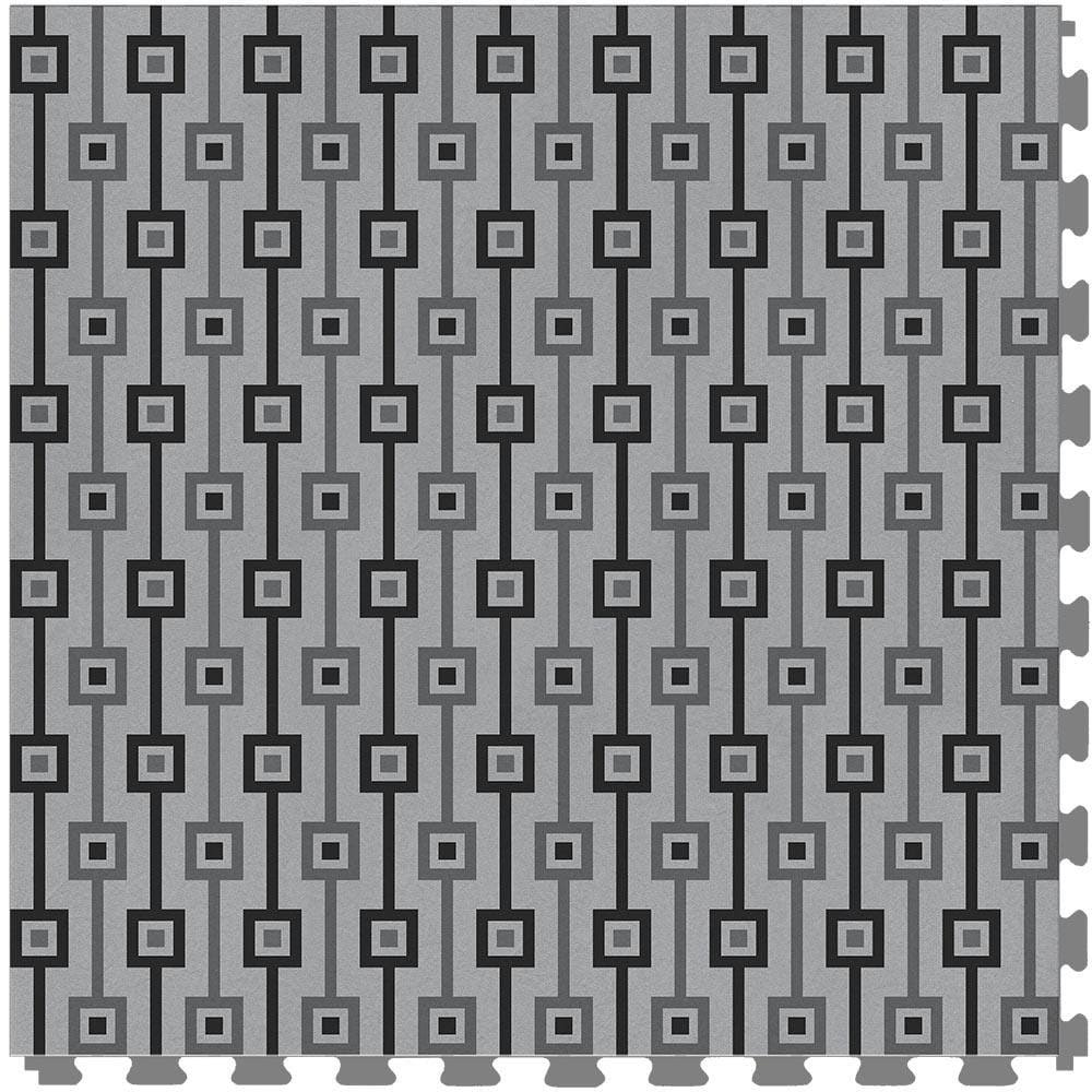 Gray/Satin 20-in x 20-in Water Resistant Interlocking Luxury Vinyl Tile B8533