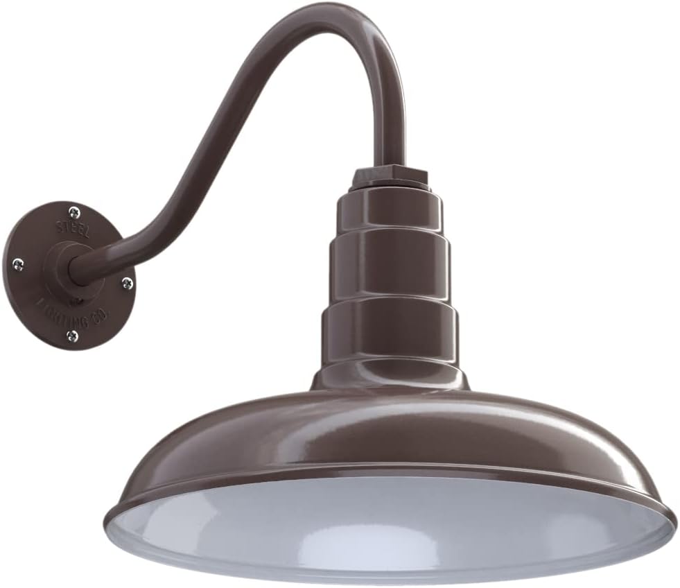 14 inch Dome 16 inch Gooseneck Outdoor Wall Mounted Barn Light C371272
