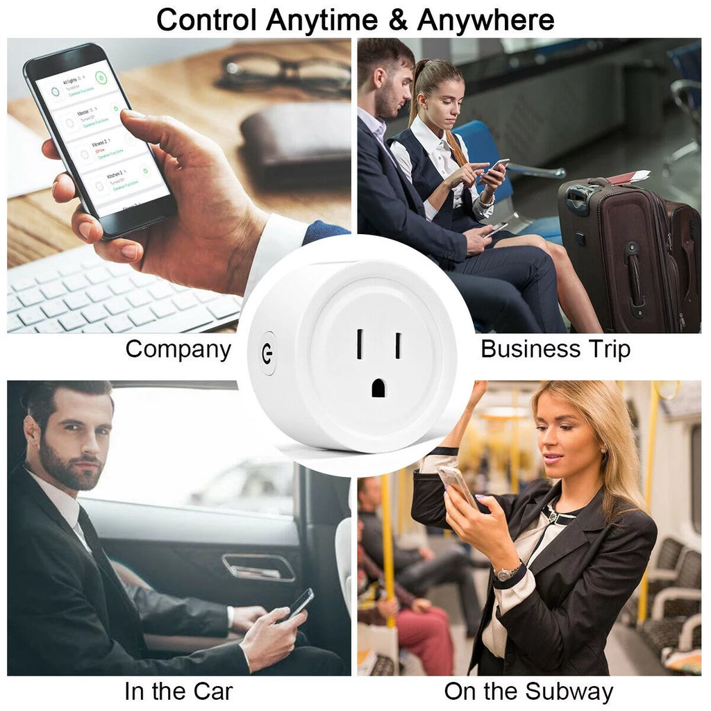 4 Pcs Mini Wifi Smart Plug Outlet J225402