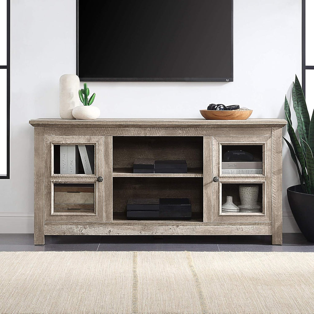 Electric Fireplace TV Stand for TVs up to 55 Inch with Storage Shelves N20063
