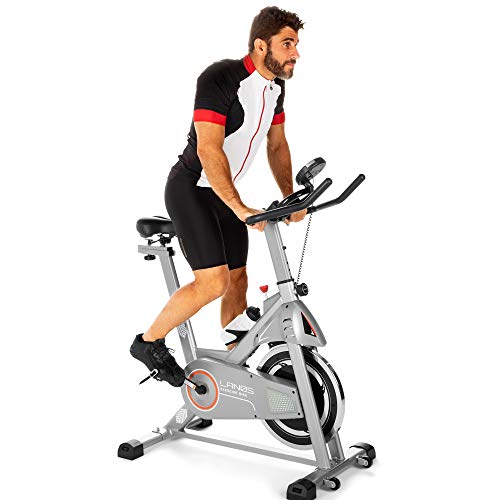 Stationary Exercise Bike with Seat Cushion and Silent Belt Drive Q397