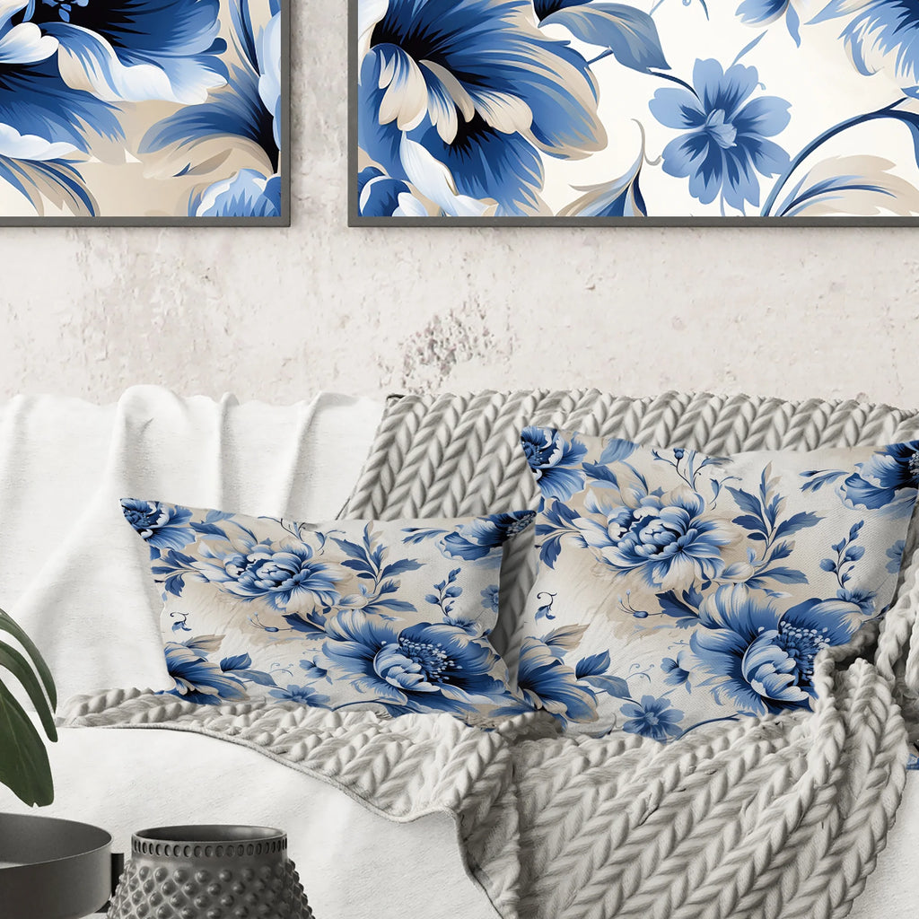 Floral Printed Throw Pillow G151895