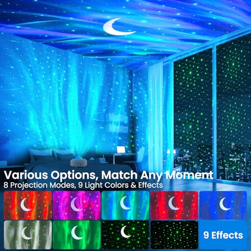 16 Colors Aurora Night Light Projector J484