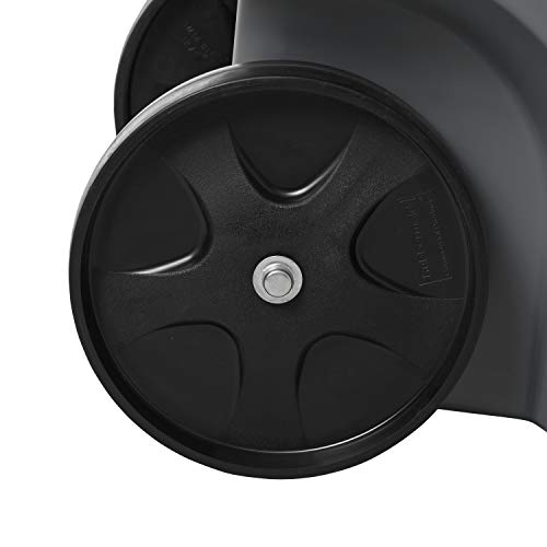 50-Gallon Gray Heavy-Duty Wheeled Trash Can, Pack of 2 Y528