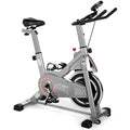 Stationary Exercise Bike with Seat Cushion and Silent Belt Drive Q397