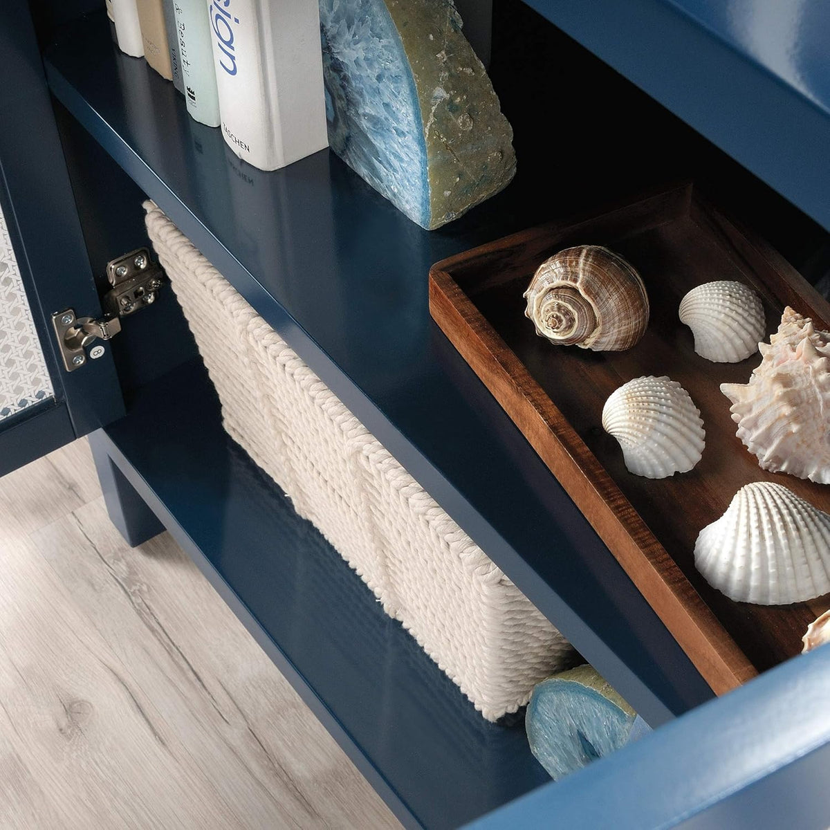 Navy Accent Storage Cabinet D137