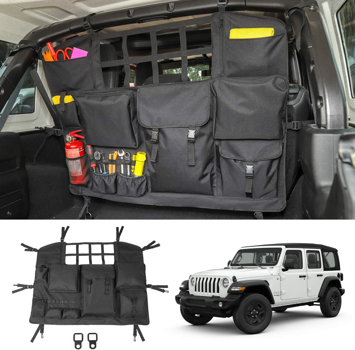 Trunk Storage Bag with Multi-Pockets Tool Kits Organizers Cargo Bag Q875