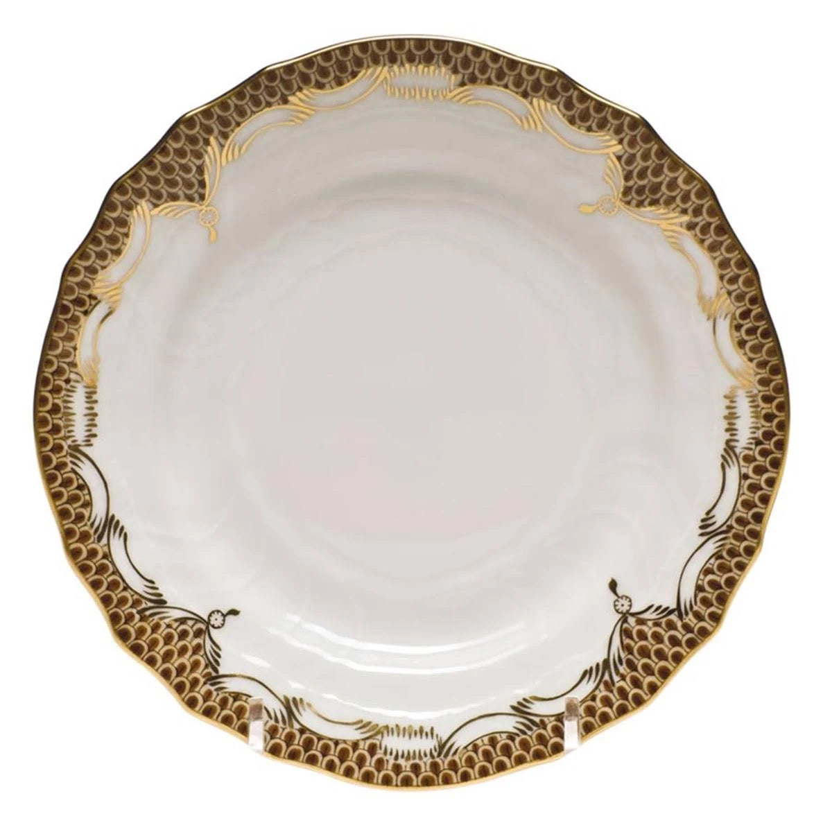 Brown Fish Scale Bread and Butter Plate T679