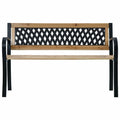 Wood and Plastic Garden Bench with Steel Frame C7063