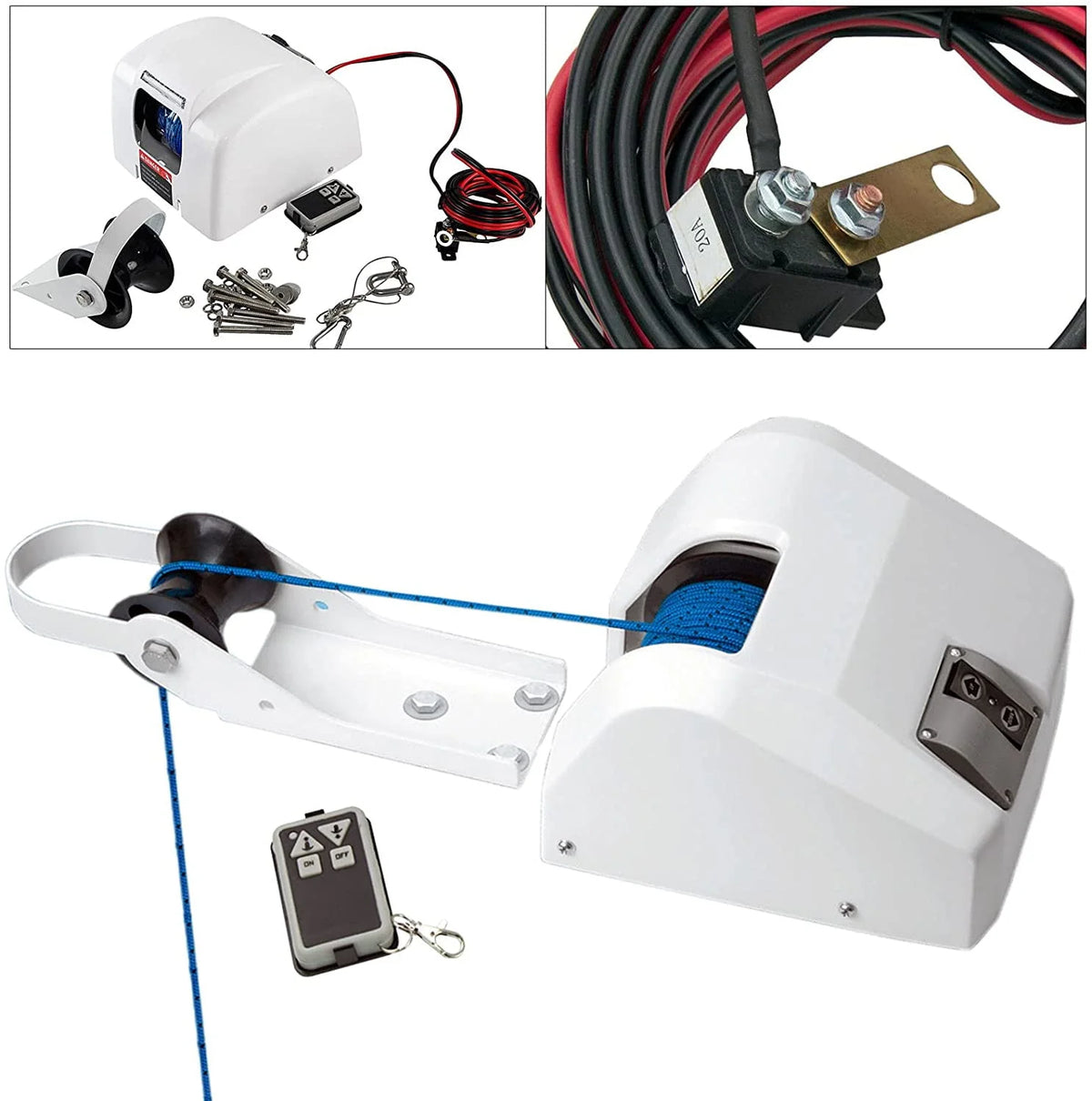 Electric Anchor Winch with Wireless Remote Control 25LBS L692119