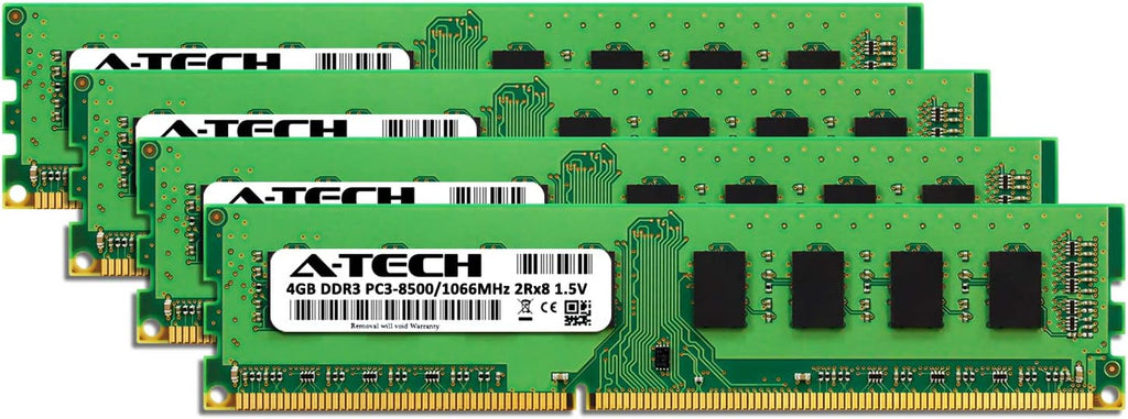 16GB (4 x 4GB) DDR3 1066MHz PC3-8500 Non-ECC DIMM Memory Kit W599821