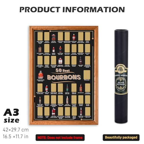 Bourbon Bucket List Scratch Off Poster 12x18 In Y121
