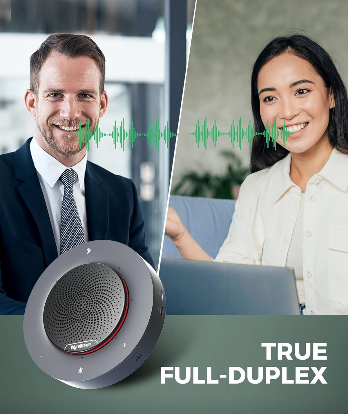 Conference Speaker with 4 Noise-canceling Mics and USB-C Docking Function K9074