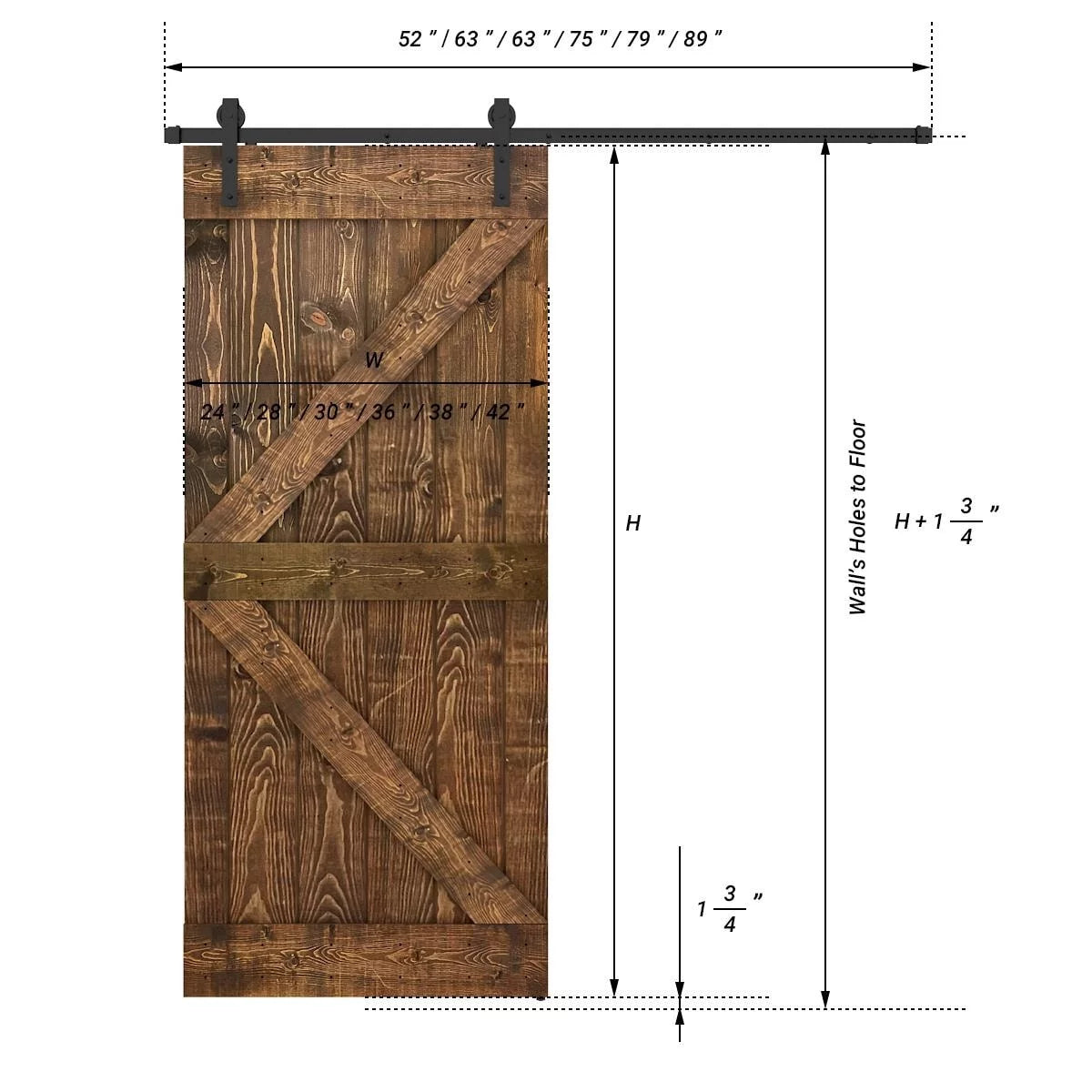 Grey Cashmere 36X84 Barn Door U46187
