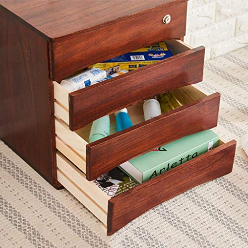 Solid Wood File Cabinet with Lock S381