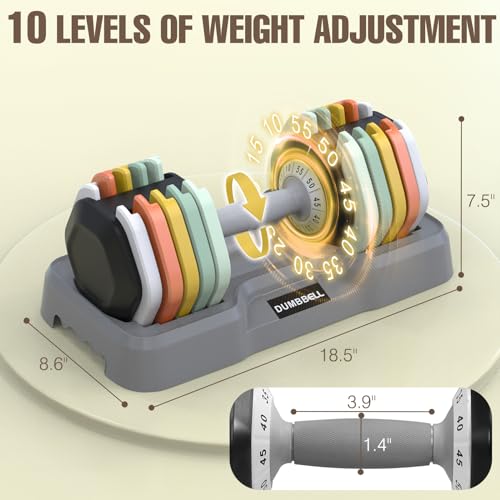 25/55 lbs Pair Adjustable Dumbbell Set G526