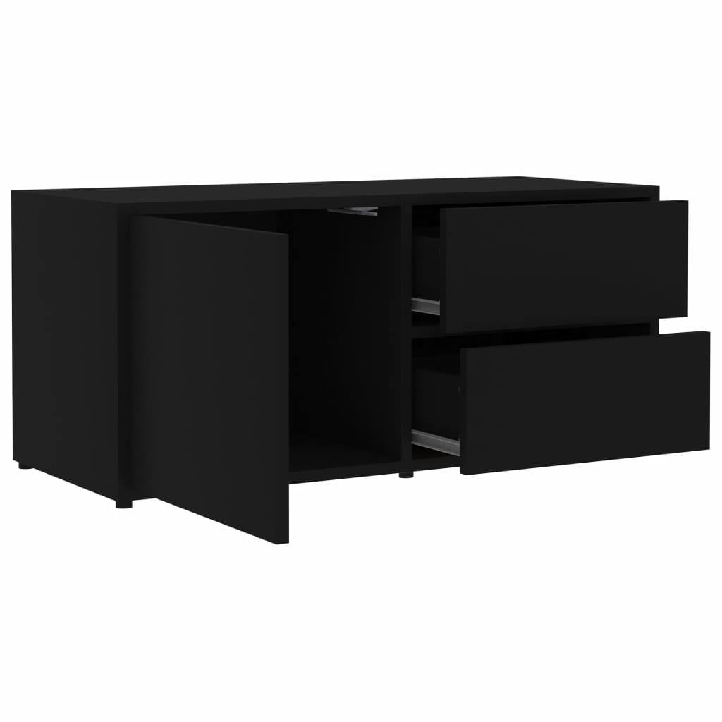 Black Chipboard TV Cabinet T63293