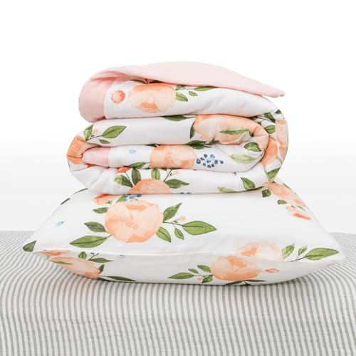 Cotton Muslin 3-Piece Toddler Bedding Set with Comforter, Crib Sheet, Envelope Pillowcase P574