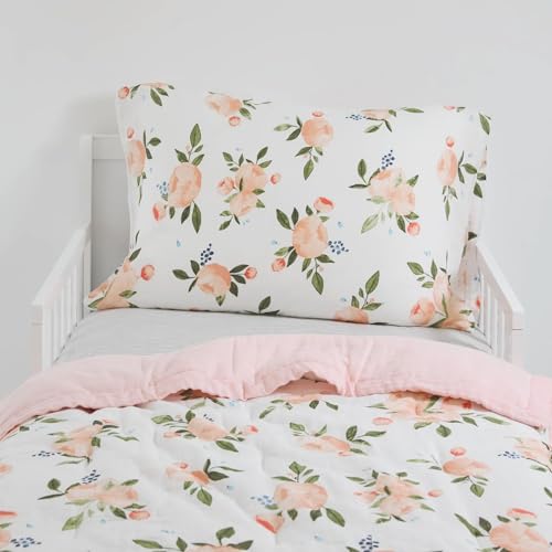 Cotton Muslin 3-Piece Toddler Bedding Set with Comforter, Crib Sheet, Envelope Pillowcase P574