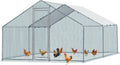 Large Metal Chicken Coop with Waterproof Cover E961