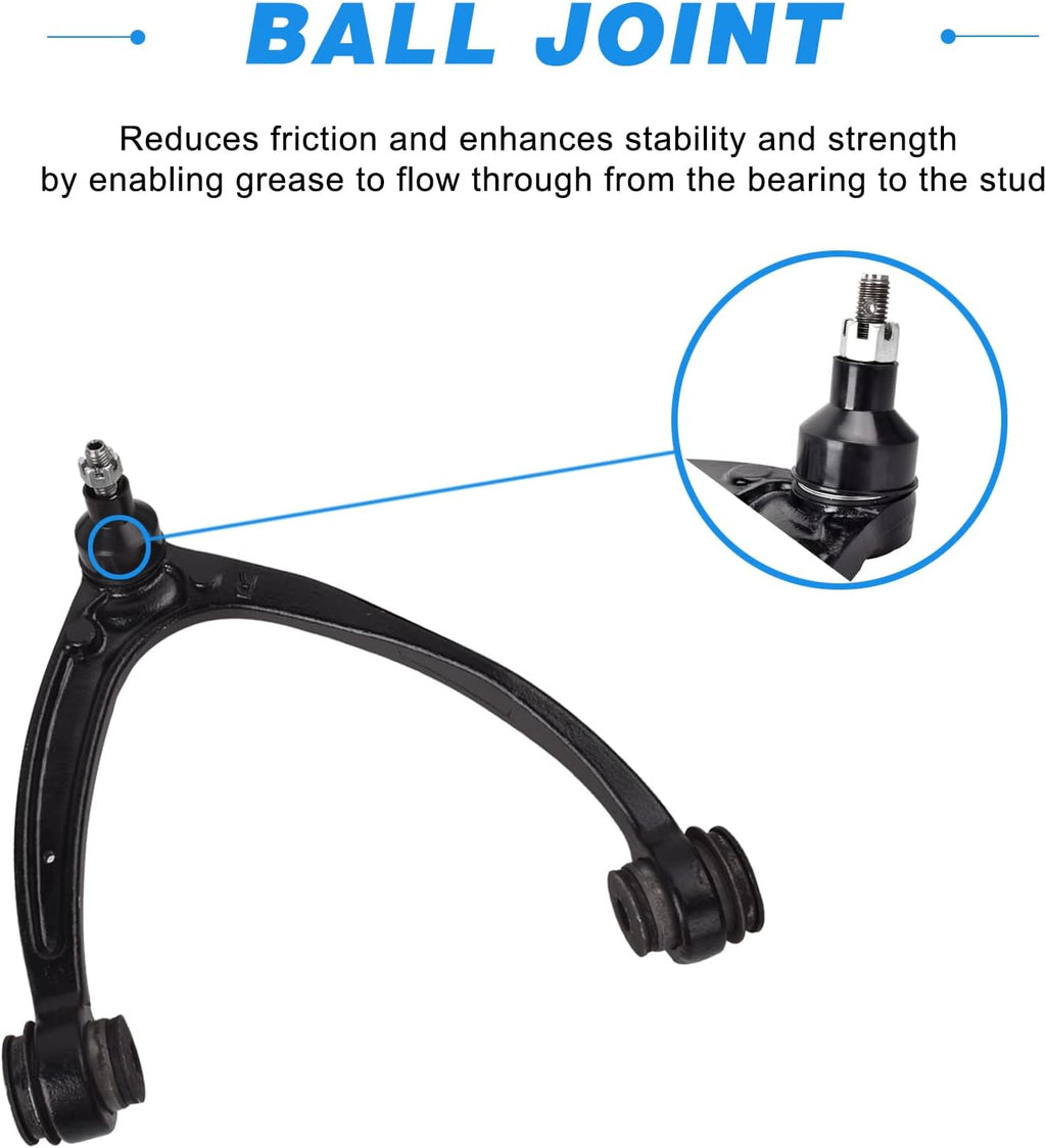 2Pcs Front Upper Control Arm with Ball Joint Assembly W5297