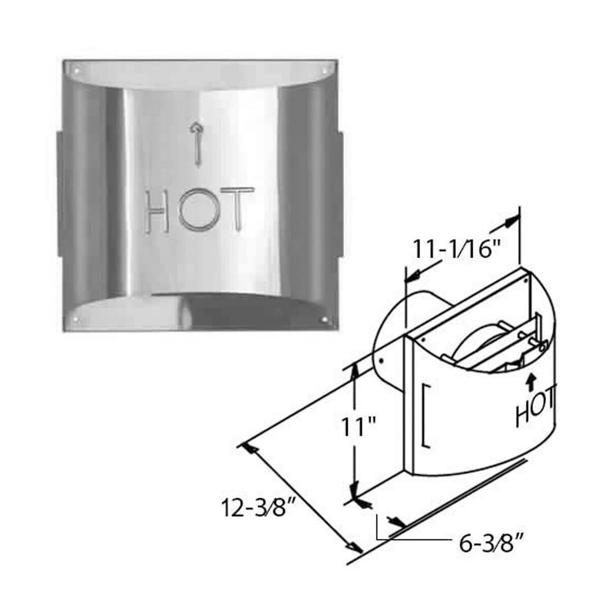 Aluminum Sconce Termination Cap F123415