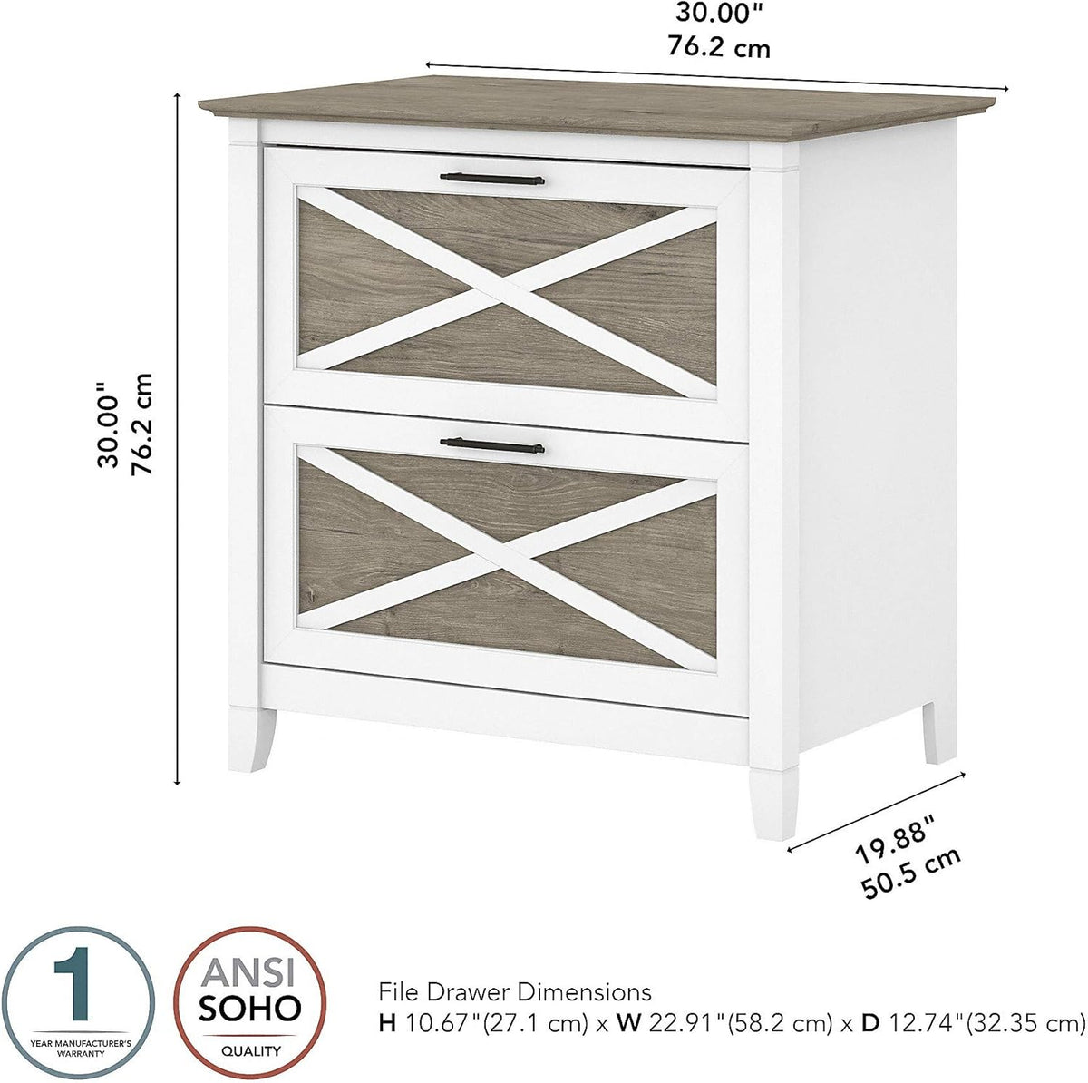 2 Drawer Lateral File Cabinet C7732