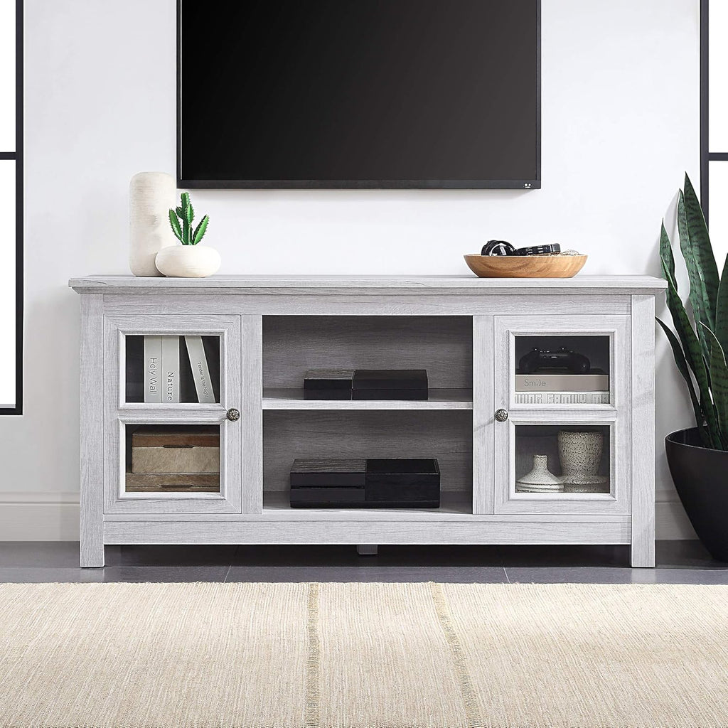 Electric Fireplace TV Stand for TVs up to 55 Inch with Storage Shelves N20063