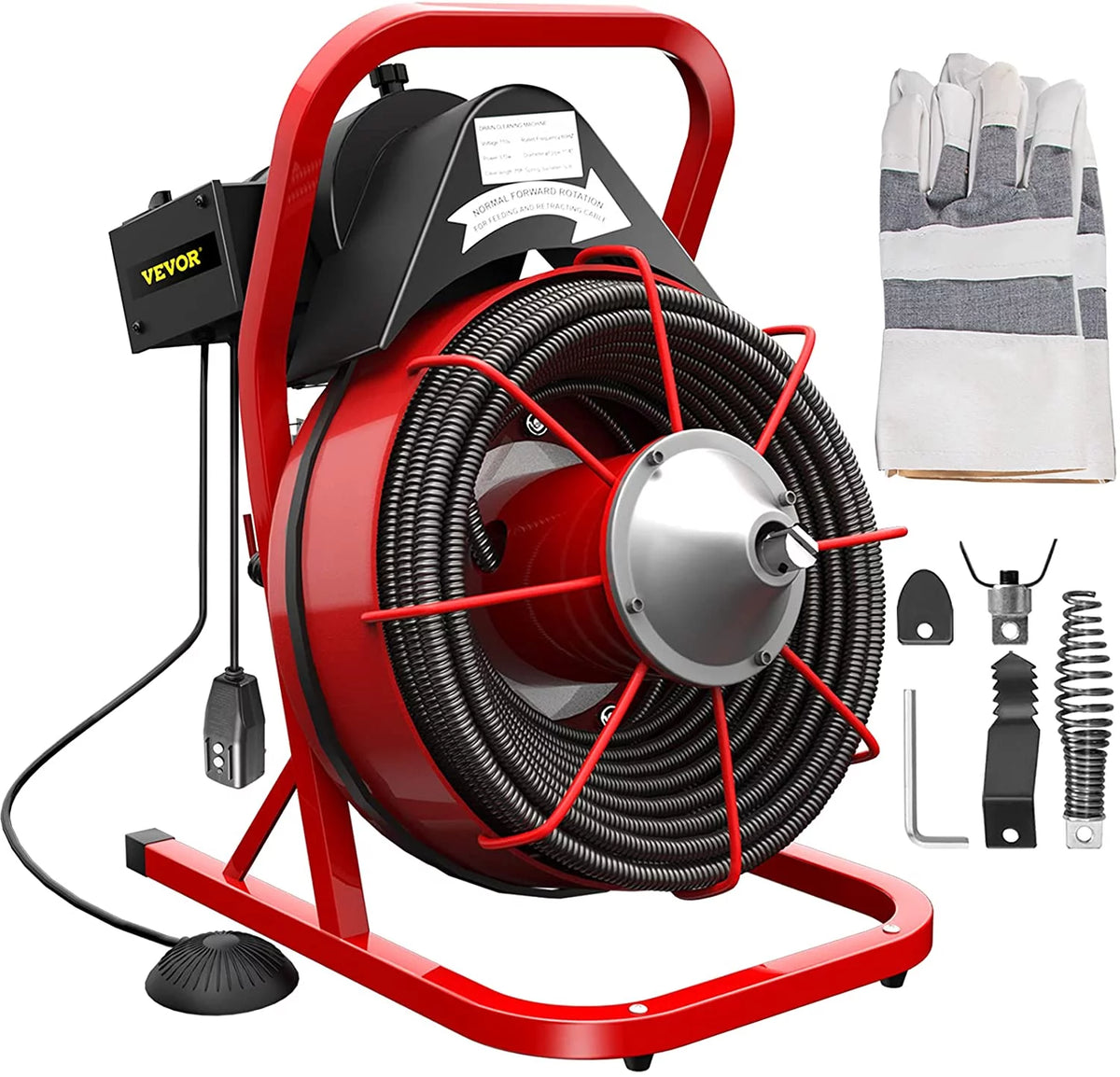 75ft x 1/2 in 370W Electric Drain Auger H269