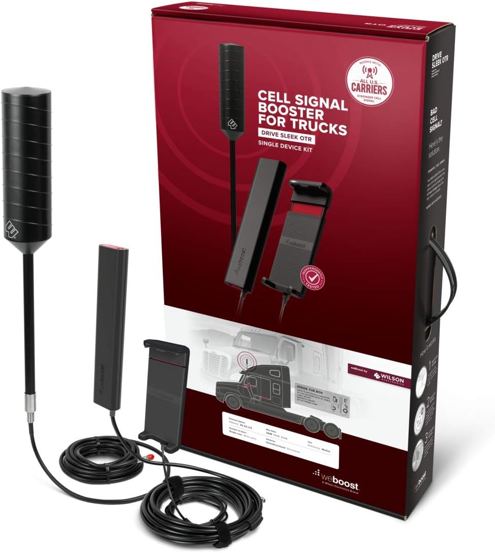 Cell Phone Signal Booster for Trucks with Magnetic Roof Antenna M107182