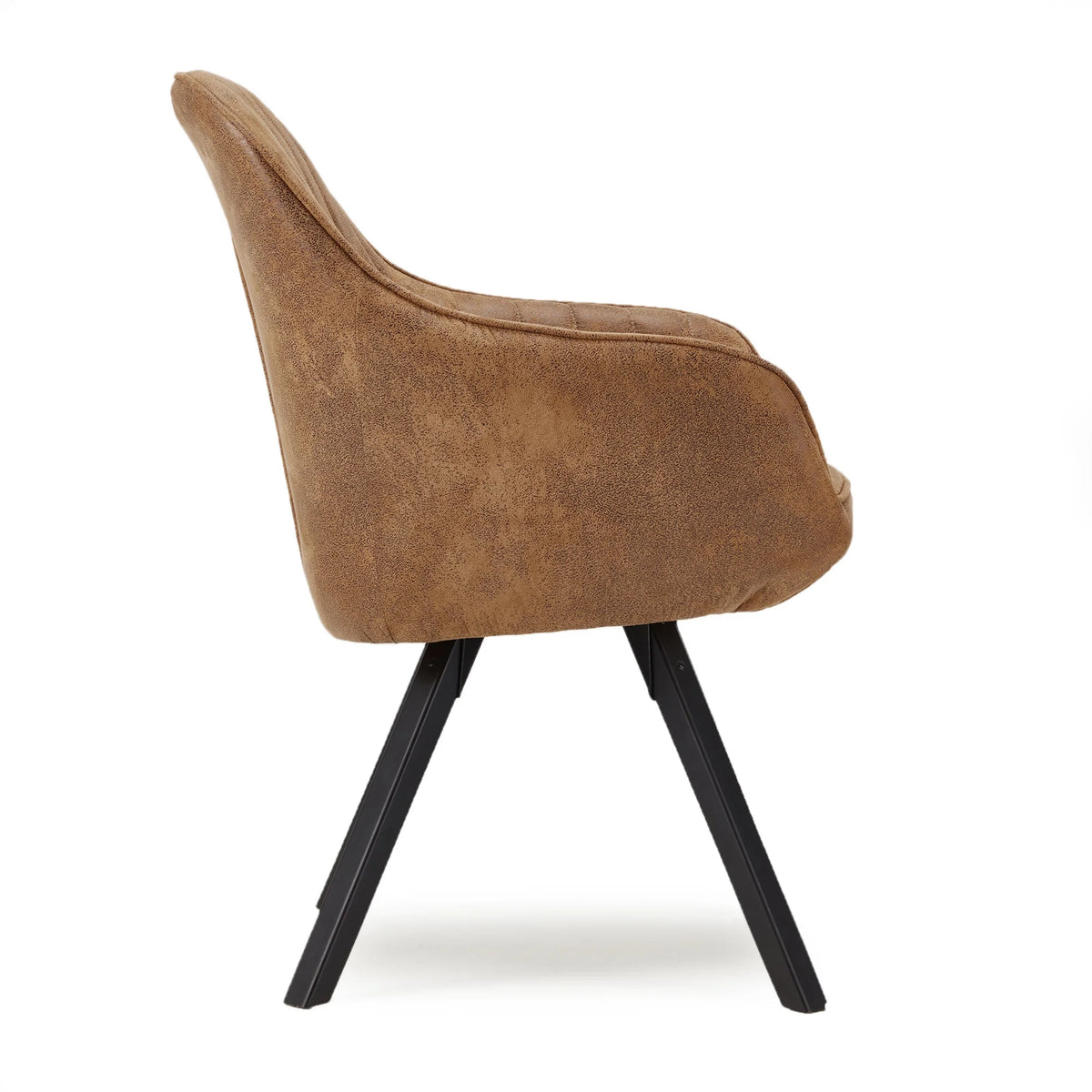 Cushioned Swivel Armchair with Rubberwood Legs E644