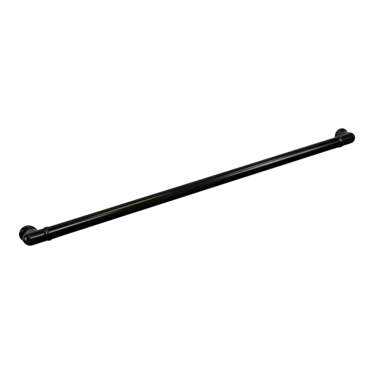 Satin Black Handrail Section with Return (12" Length) Z47607