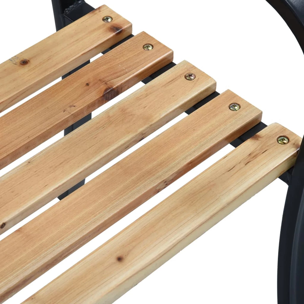 Wood and Plastic Garden Bench with Steel Frame C7063
