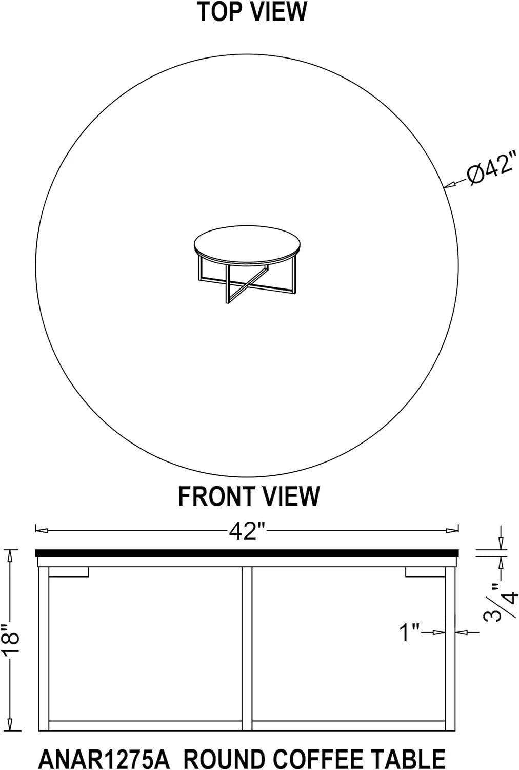 Round Wood Coffee Table S613313