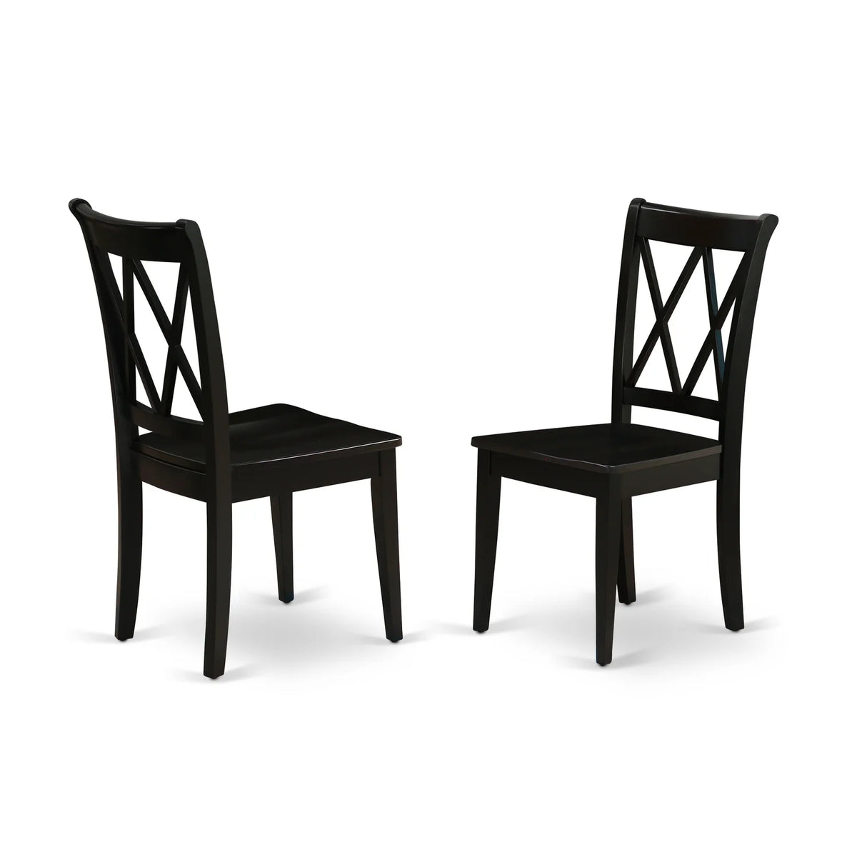3-piece Dining Set with Wood Seat in Black O2156