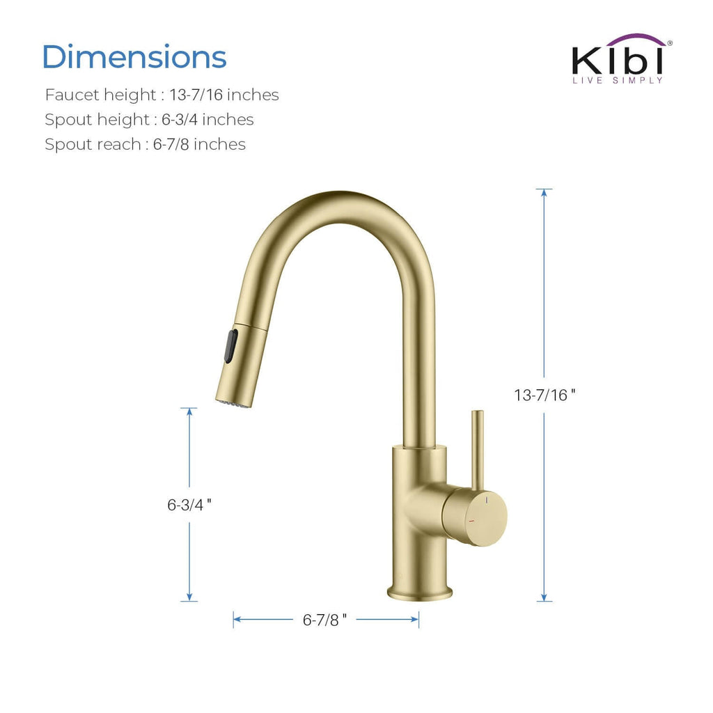 Single Hole Pull-Down Kitchen Faucet with Soap Dispenser Brushed Nickel E6575