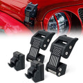 Aluminum Red Hood Latches Catch Kit Compatible with Jeep Wrangler JK JL Gladiator JT - 1 Pair O43819
