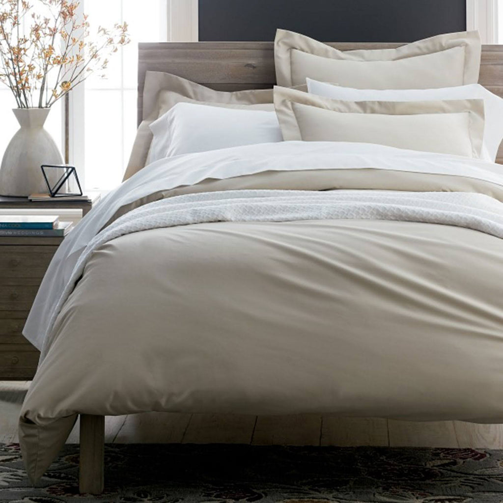 Full Supima Cotton Sateen Fitted Sheet in Silver Gray H98106