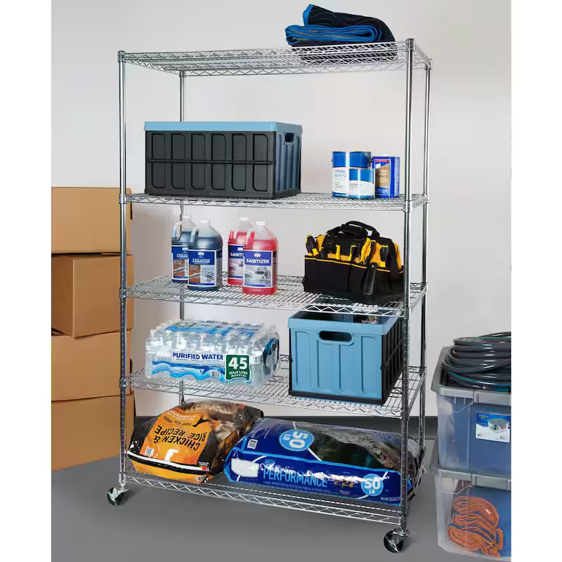 5-Tier NSF Certified Steel Wire Shelving System N529