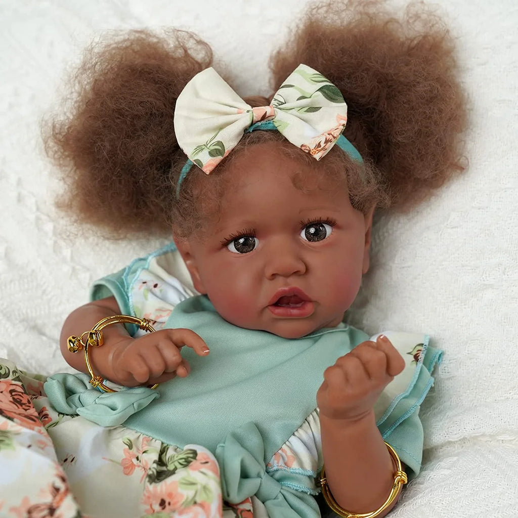 Black 22 Inch Lifelike Soft Body Realistic-Newborn Baby Dolls R2171