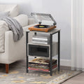 Brown Nightstand with Charging Drawer W43109