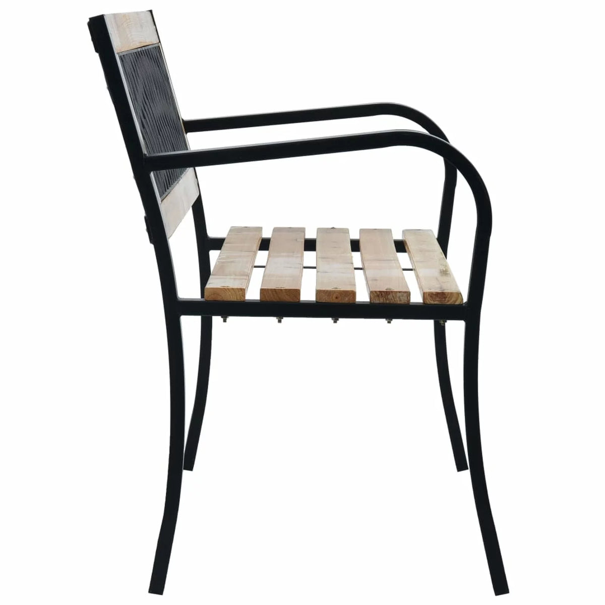 Wood and Plastic Garden Bench with Steel Frame C7063