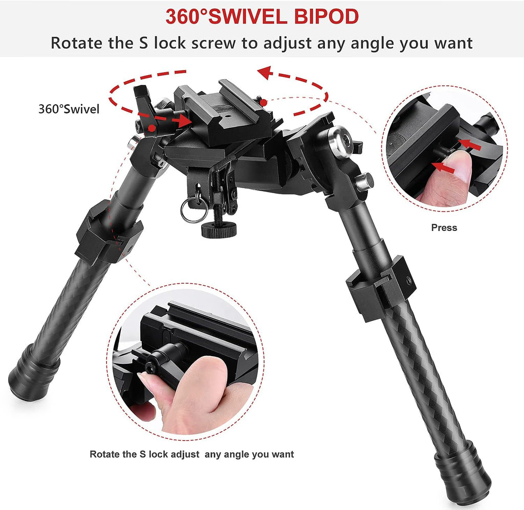 Bipod, 8-12Inches Adjustable Heavy Duty, Pack of 2 A3381