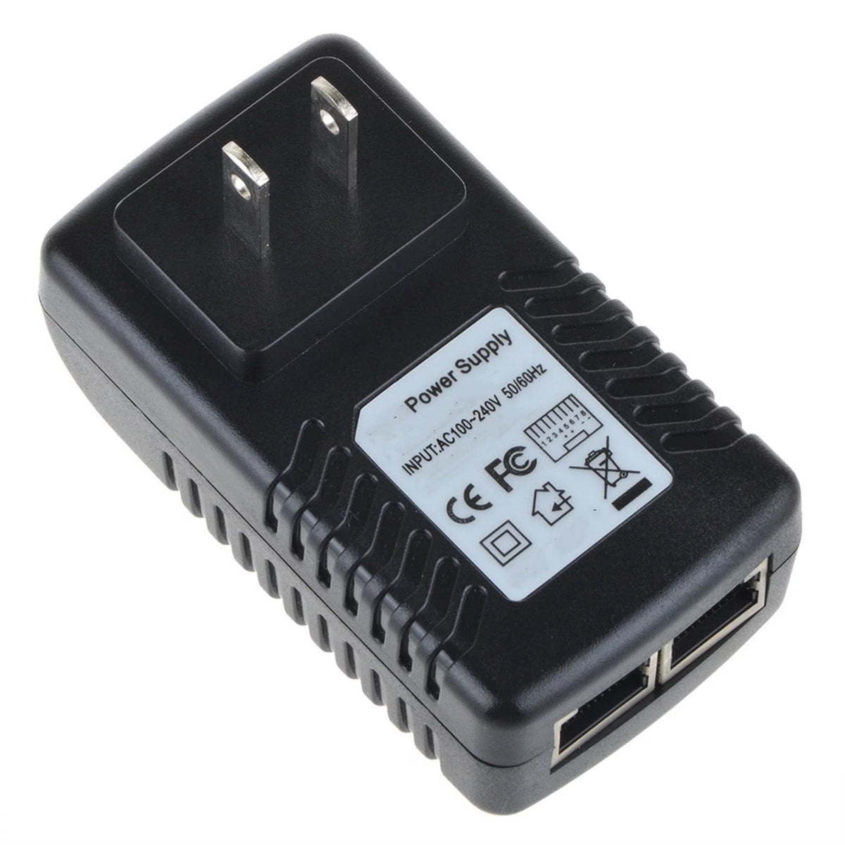 48V DC PoE Power Supply Injector with Cable C183656