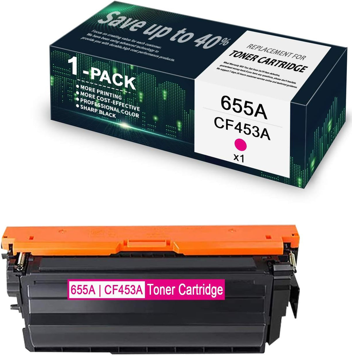 Magenta 655A CF453A Compatible Toner Cartridge N1750